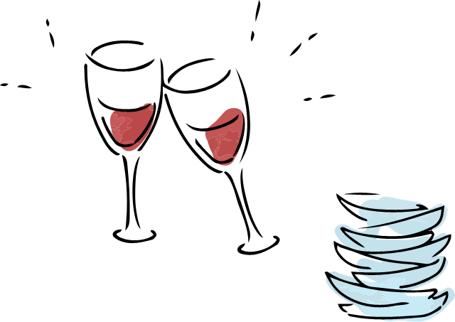 ビュッフェのイラスト