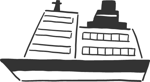 クルーズ船のイラスト